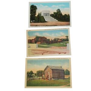 3 Kentucky Postcards Lincoln Marriage Cabin Pioneer Memorial State Park